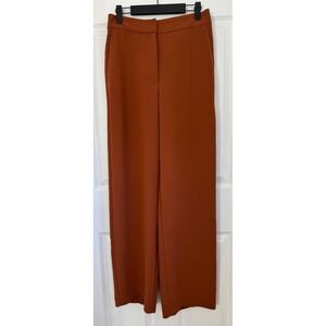 Wilfred Dress Pants Women's 4 Orange Elastic Waist Straight Leg Classic Trousers